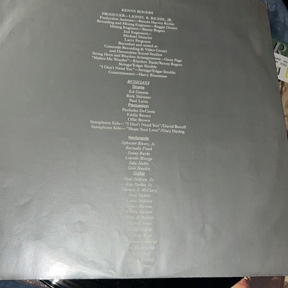 Kenny Rogers- Share Your Love Record 1981 - Picture 4 of 7